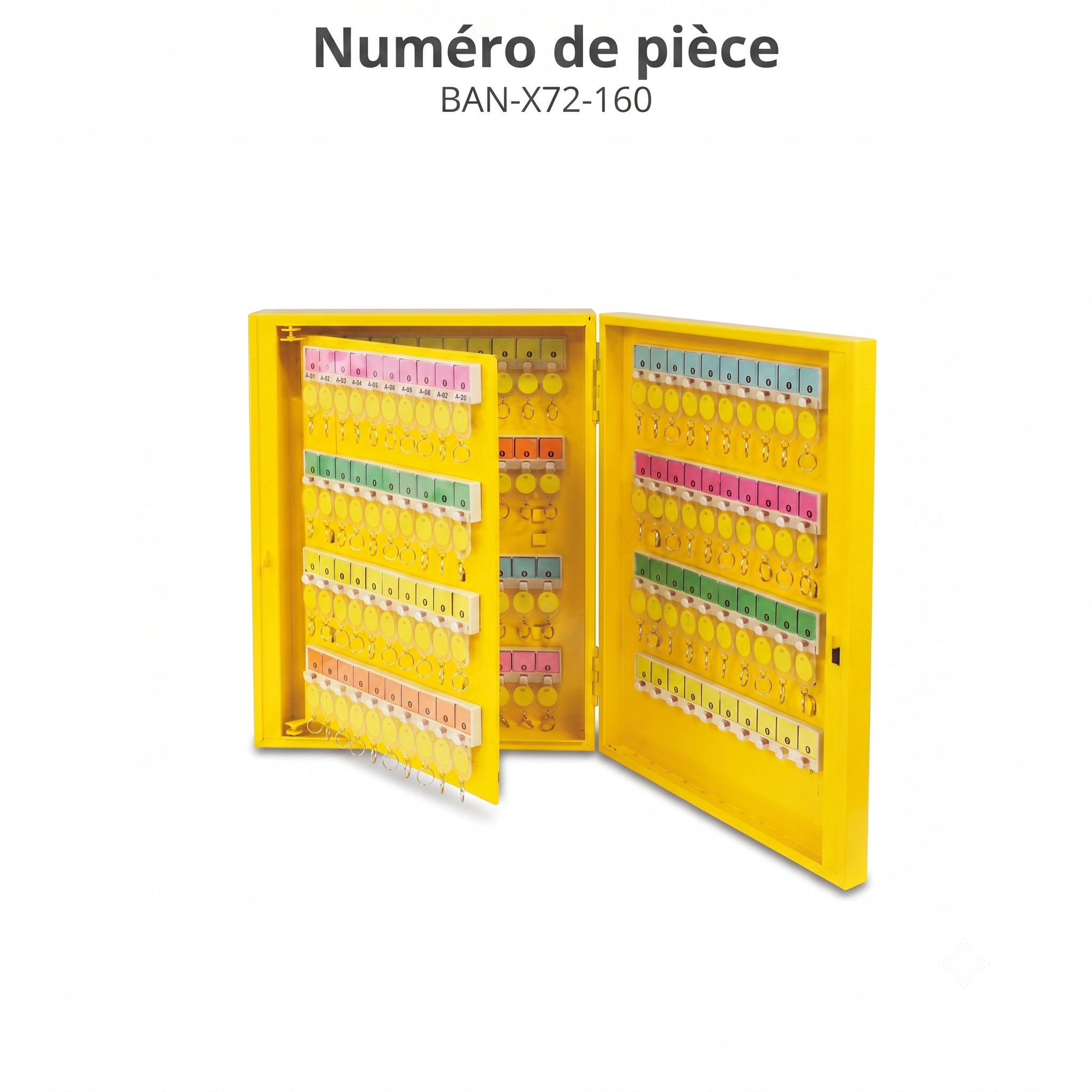 Armoire de gestion des clés BEIAN LOCK BAN-X72 – 20, 60, 120 ou 160 crochets