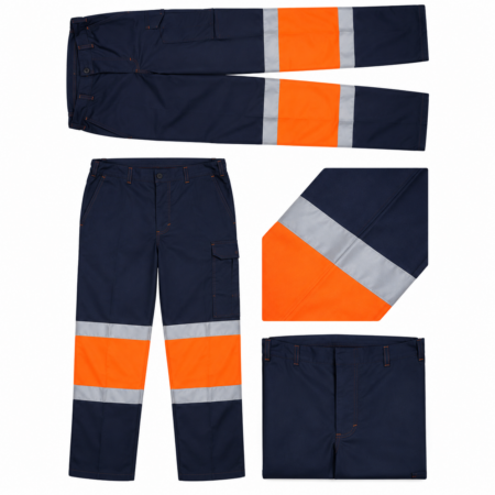 Pantalon de travail haute visibilité – Marine & Orange
